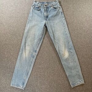 Vintage Levis 632 Orange Tab Jeans High Waisted Tapered Light Wash Blue 26x30